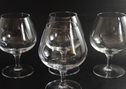 Blown Crystal Brandy or Cognac Glasses