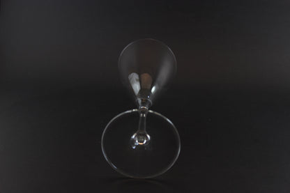 Blown Glass Champagne Flutes Tall Wine Glasses, Mid Century