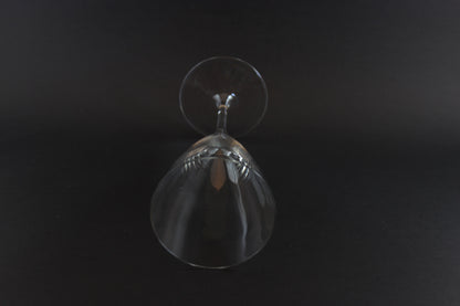 Blown Glass Champagne Flutes Tall Wine Glasses, Mid Century
