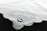 Blue Embroidered Cut Work Table Linen Set