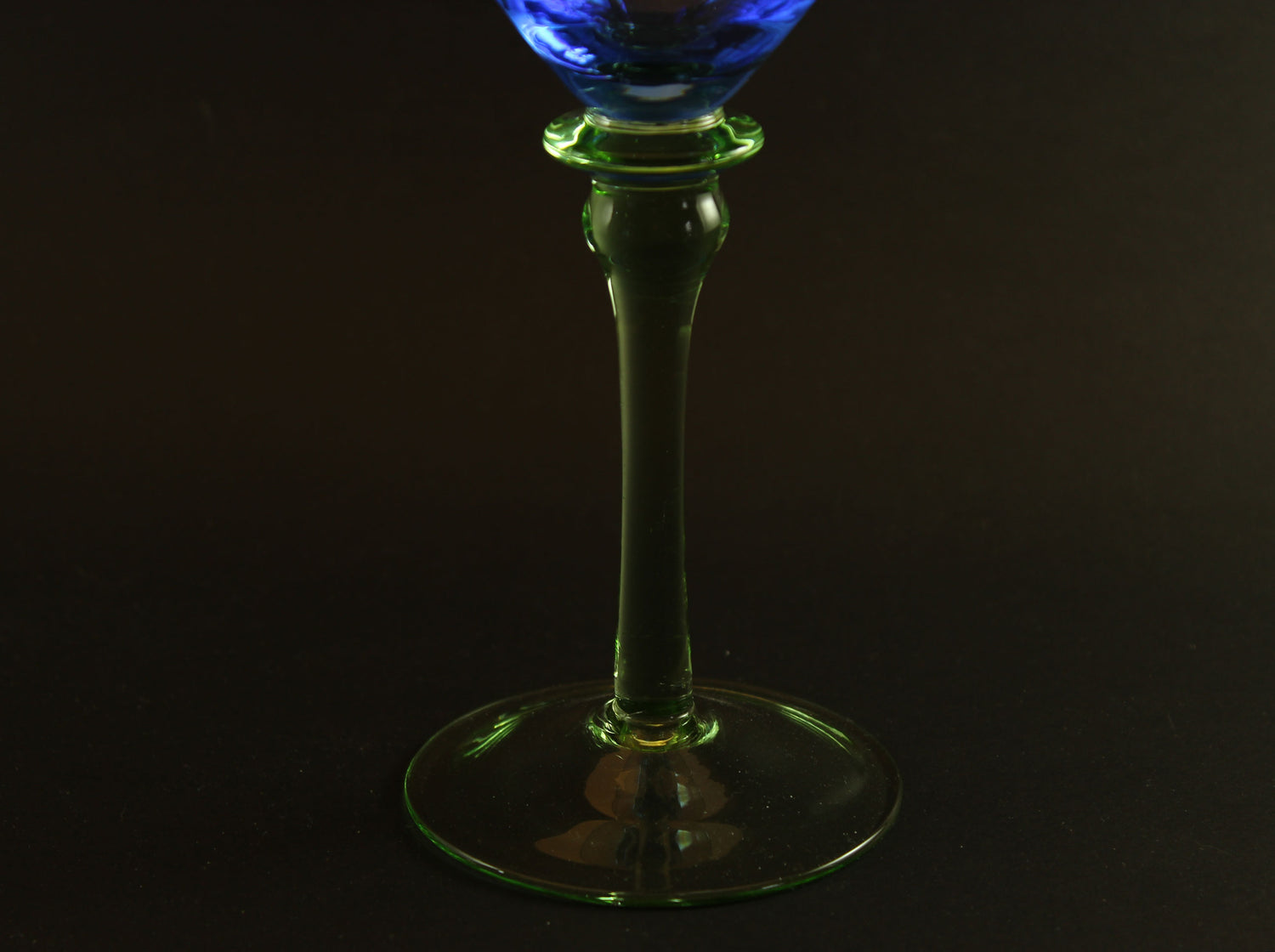 Blue and Green Tinted Martini Glasses