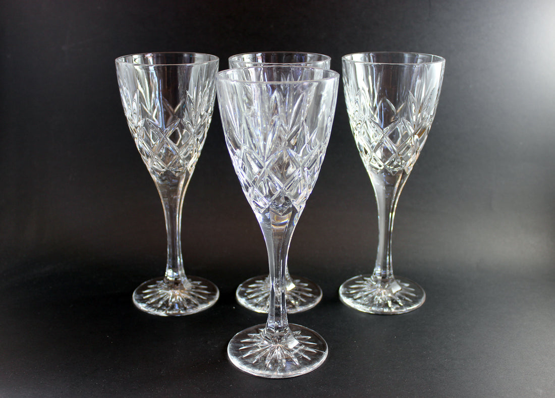 Bohemia Crystal, Cortina Pattern Wine Glasses