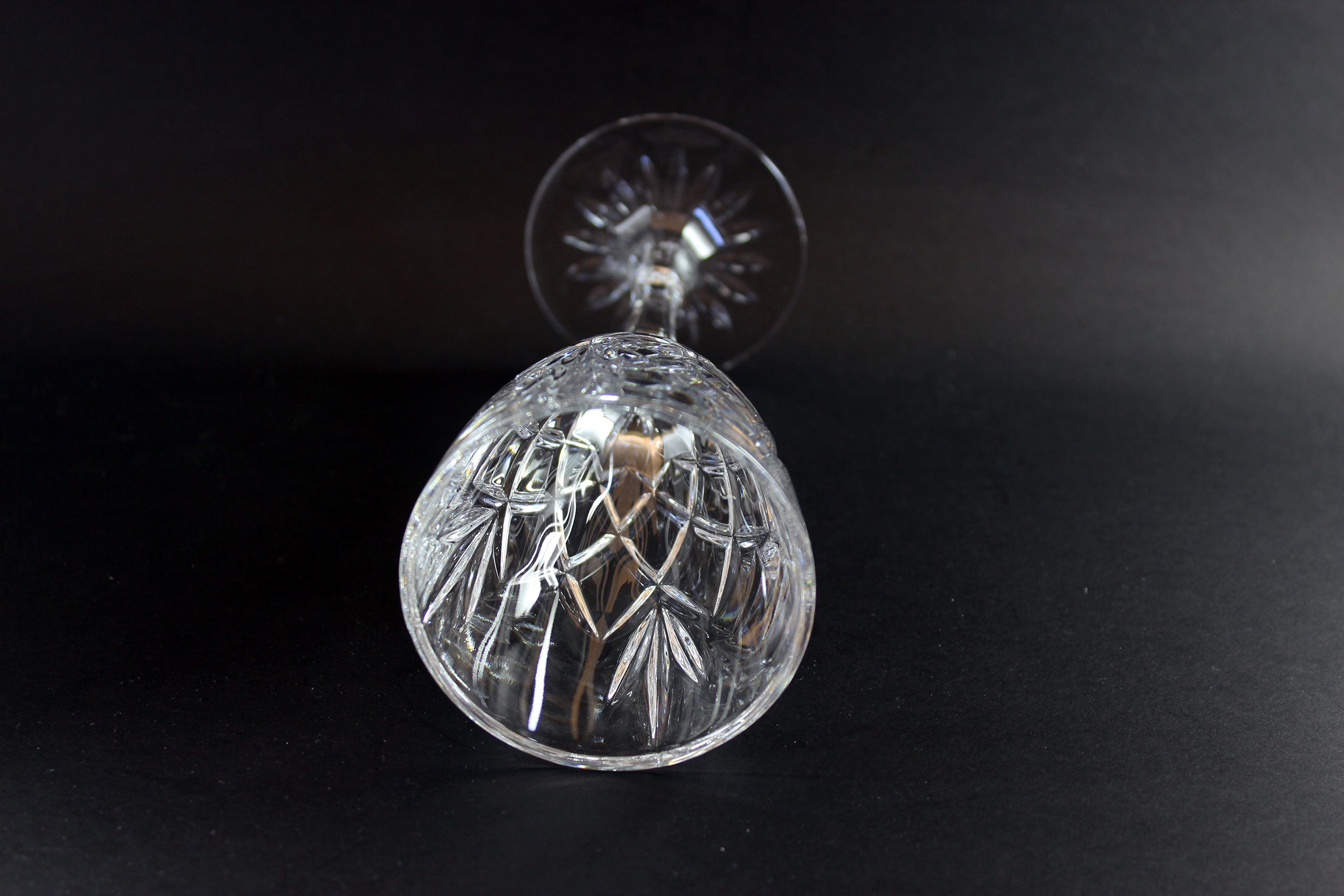 Bohemia Crystal, Cortina Pattern Wine Glasses
