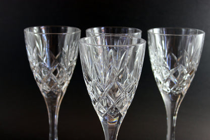 Bohemia Crystal, Cortina Pattern Wine Glasses