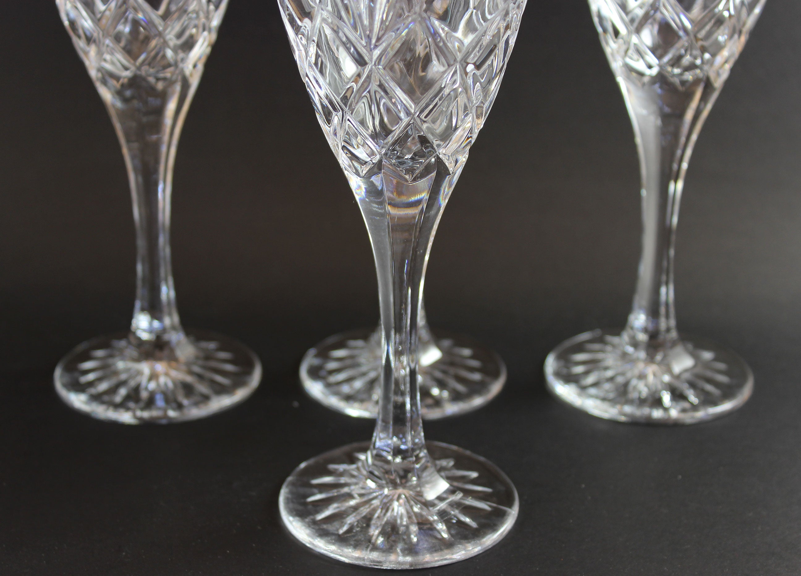 Bohemia Crystal, Cortina Pattern Wine Glasses