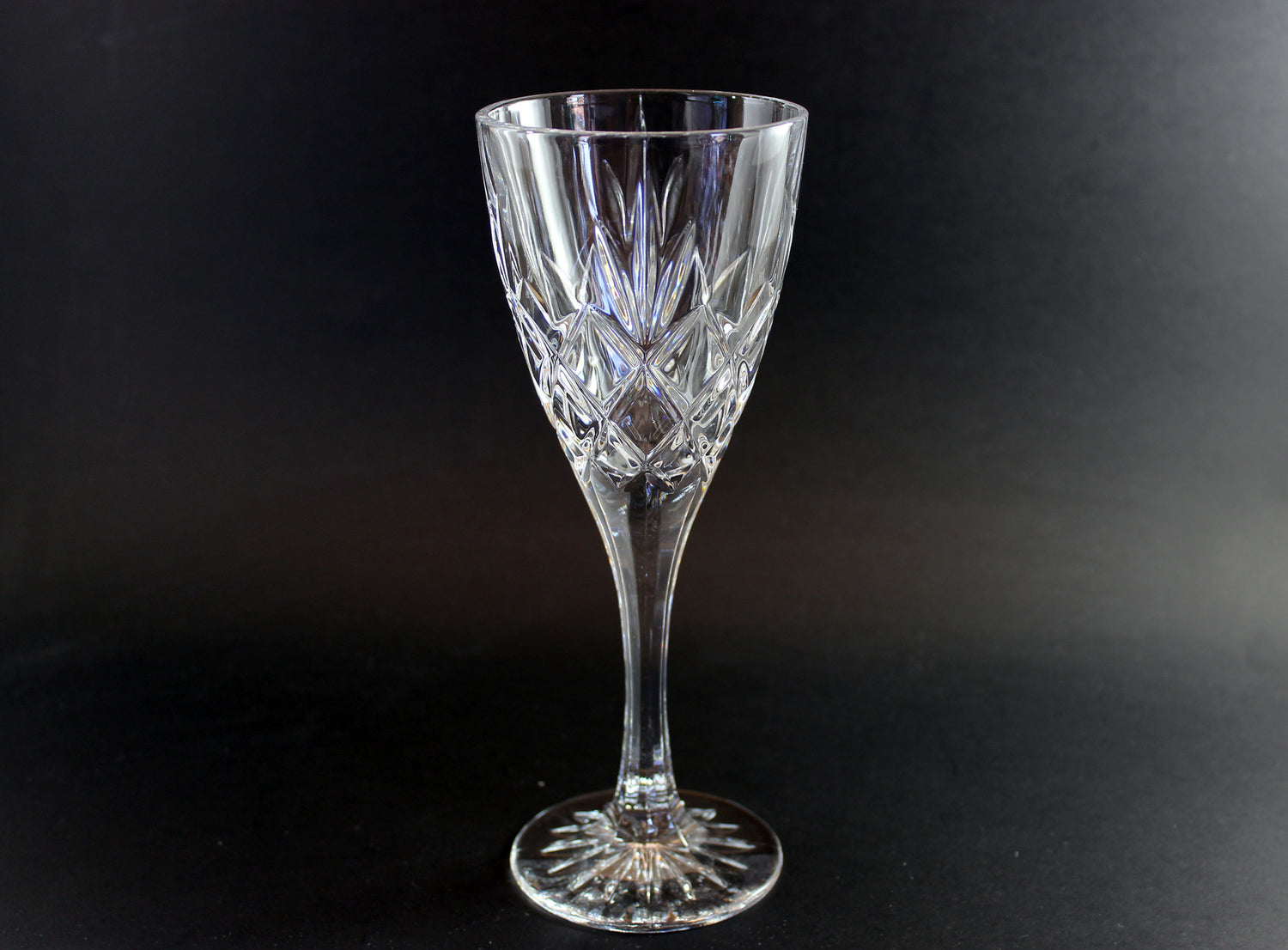 Bohemia Crystal, Cortina Pattern Wine Glasses