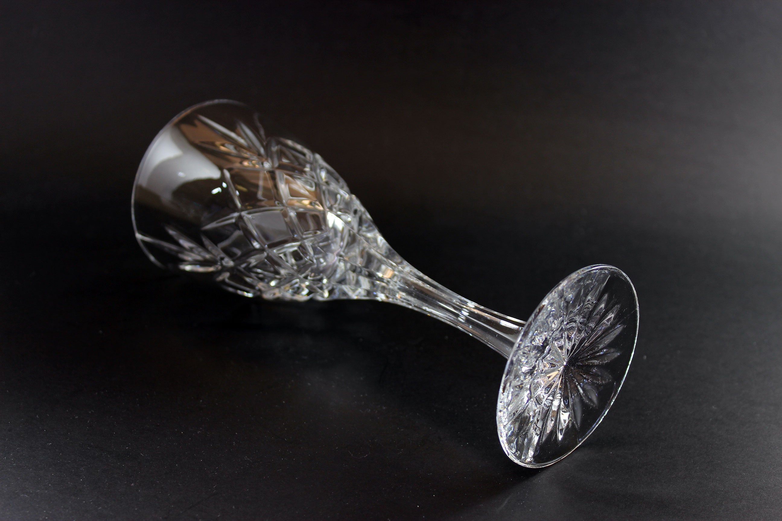 Bohemia Crystal, Cortina Pattern Wine Glasses