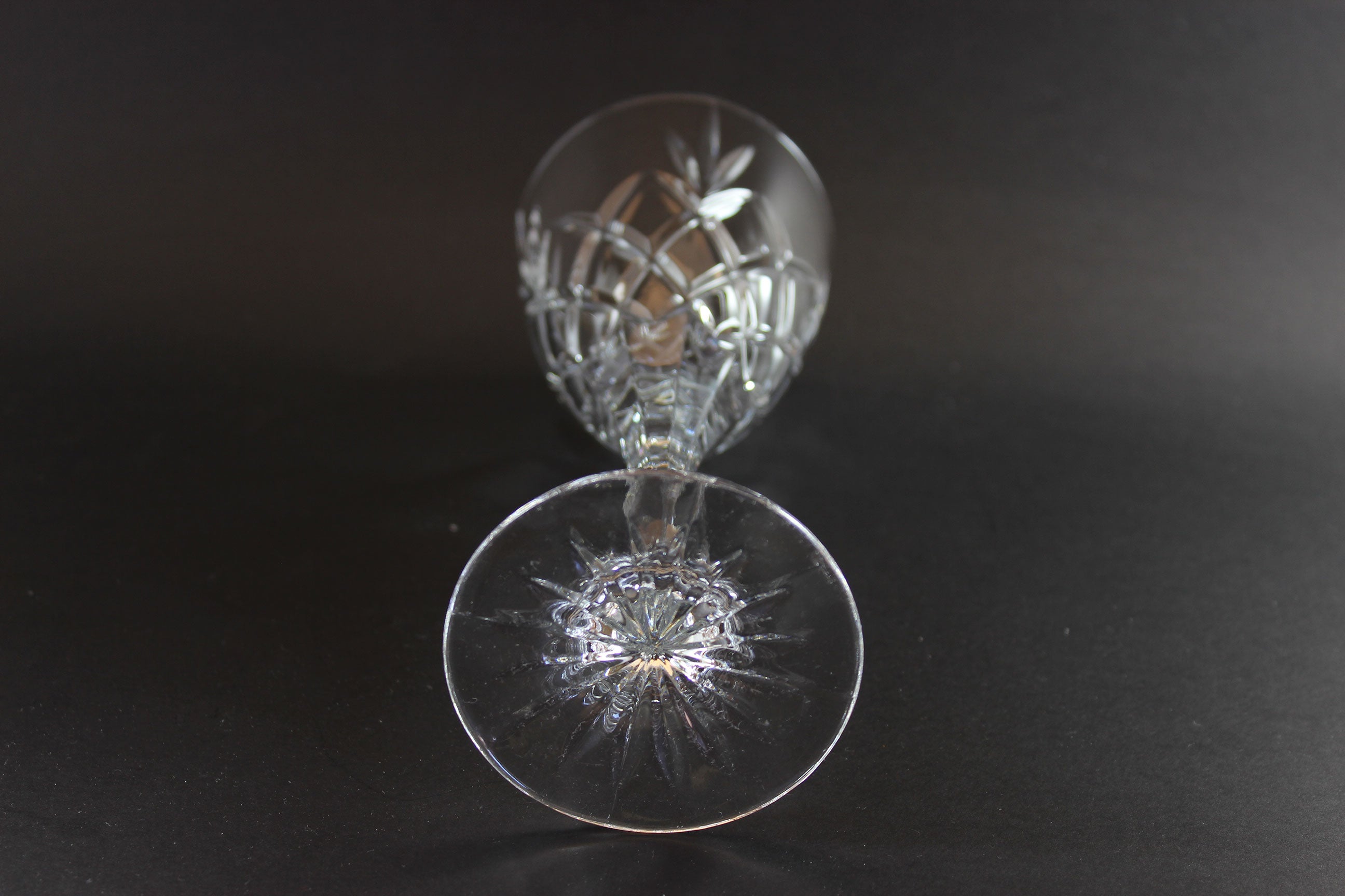 Bohemia Crystal, Cortina Pattern Wine Glasses