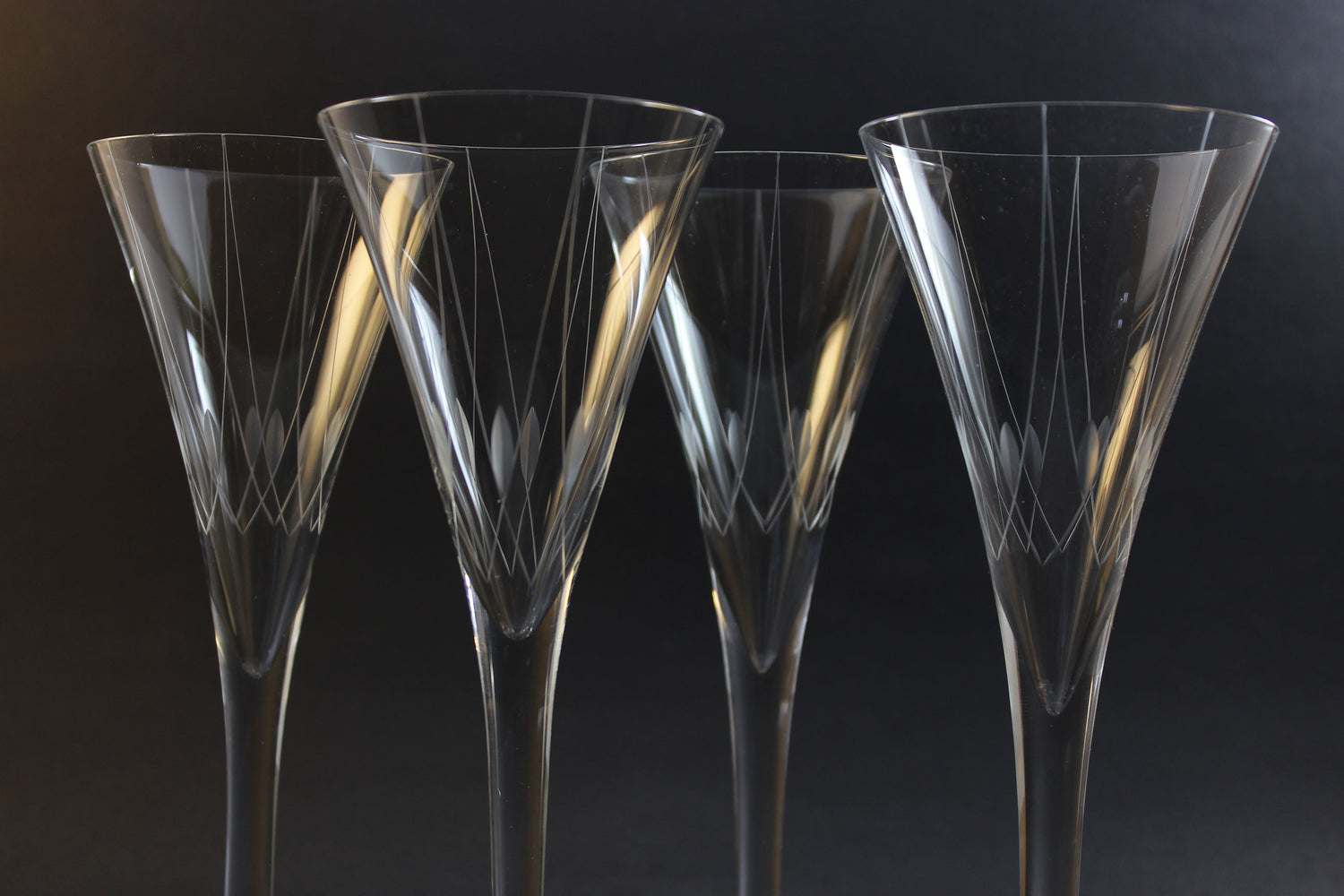 Bohemia Crystal, Trumpet Champagne Flutes