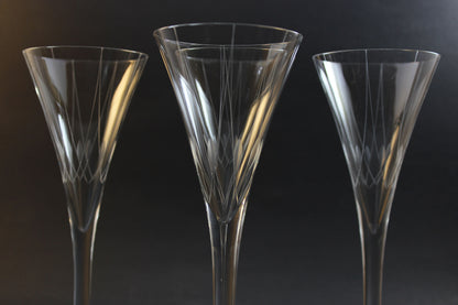 Bohemia Crystal, Trumpet Champagne Flutes