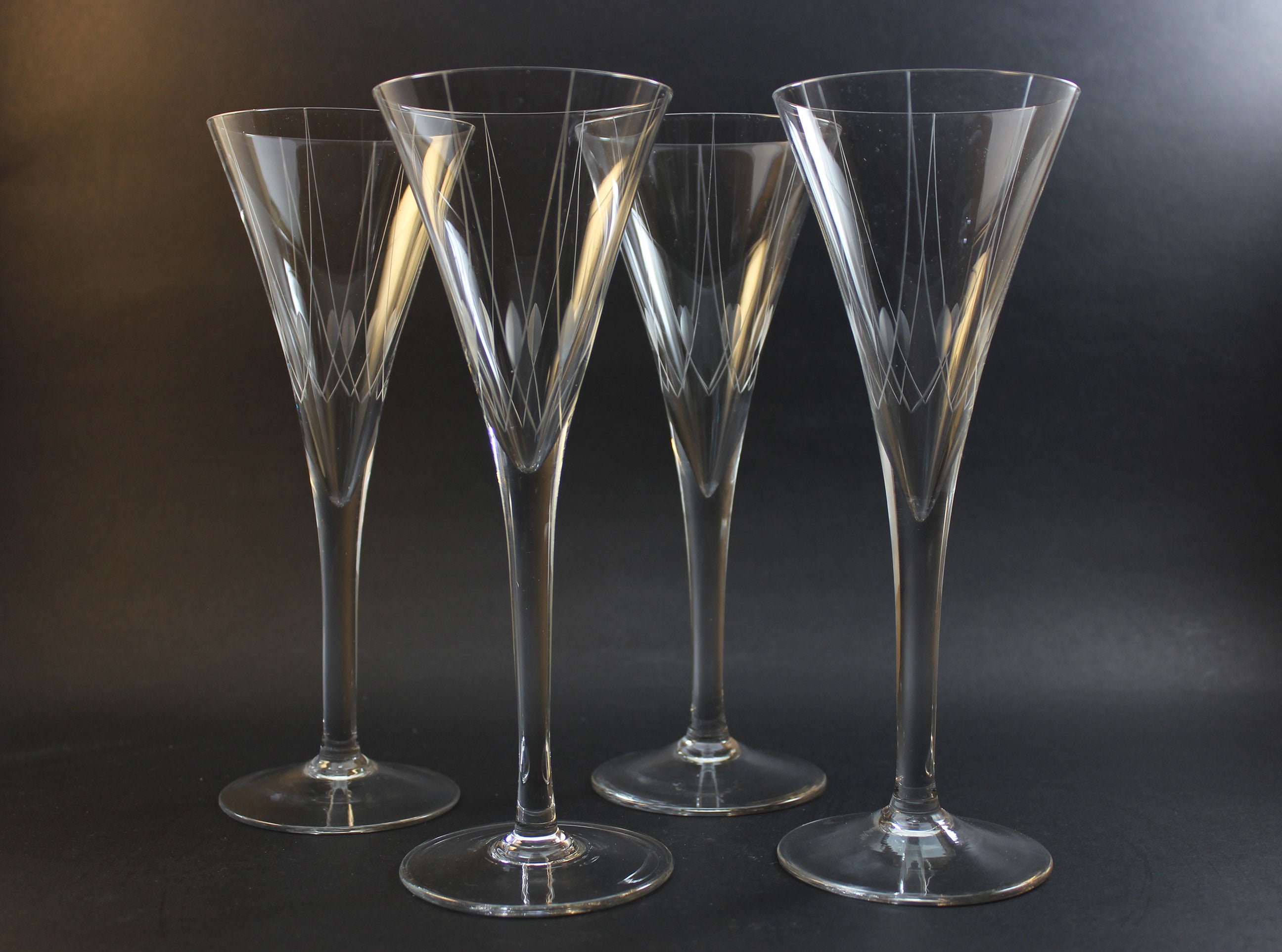 Bohemia Crystal, Trumpet Champagne Flutes