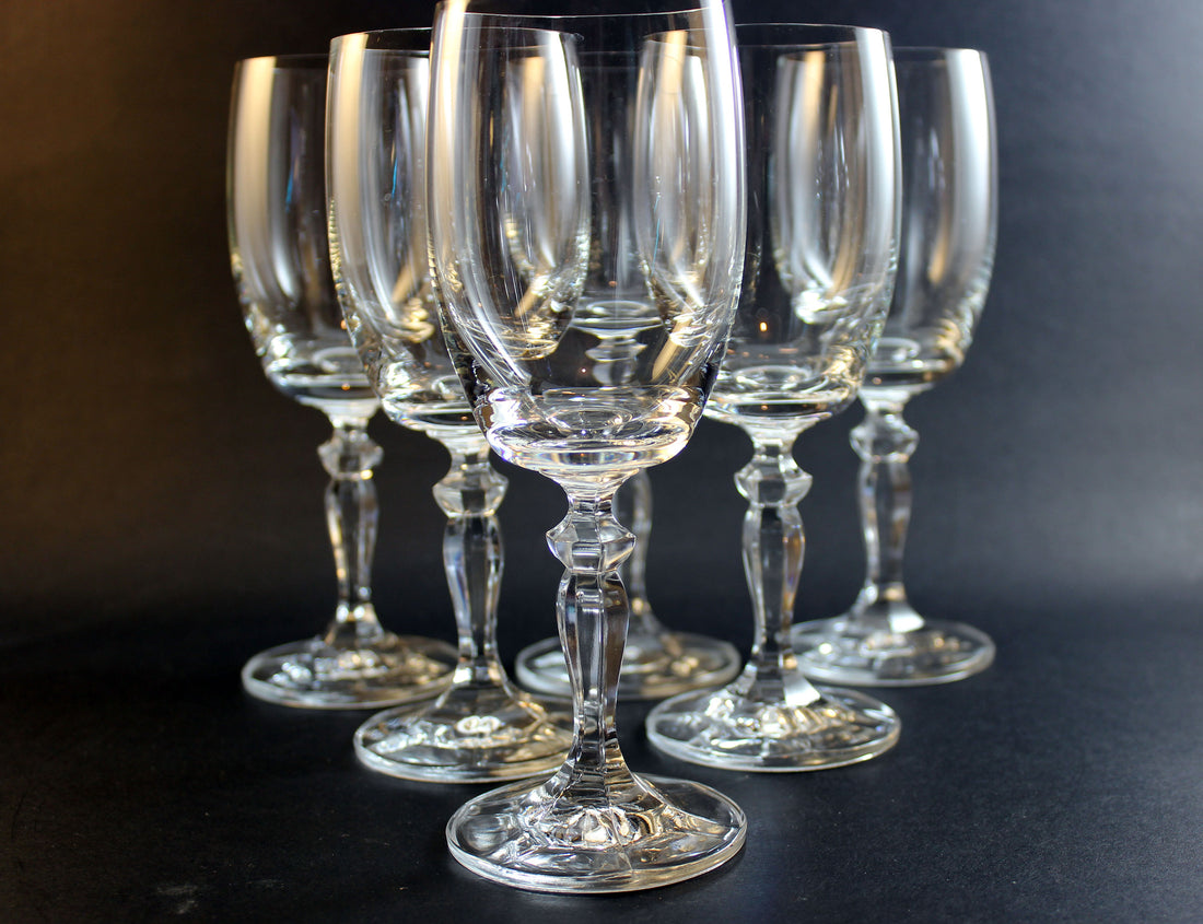Bohemia Crystal, Ingrid Andrea Pattern Wine Glasses
