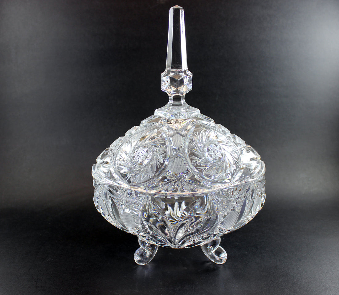 Bohemia Pinwheel Crystal Candy Dish with Lid