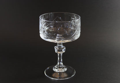 Pinwheel Crystal, Champagne Coupe or High Dessert Glass