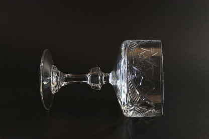 Pinwheel Crystal, Champagne Coupe or High Dessert Glass