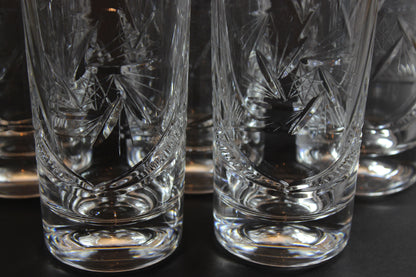 Bohemia Pinwheel Crystal, Highball Glasses