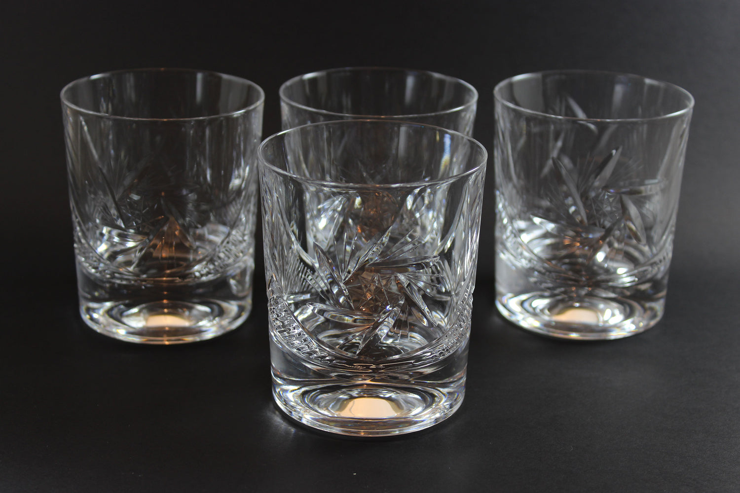 Bohemia Pinwheel Crystal, Old Fashioned Glasses