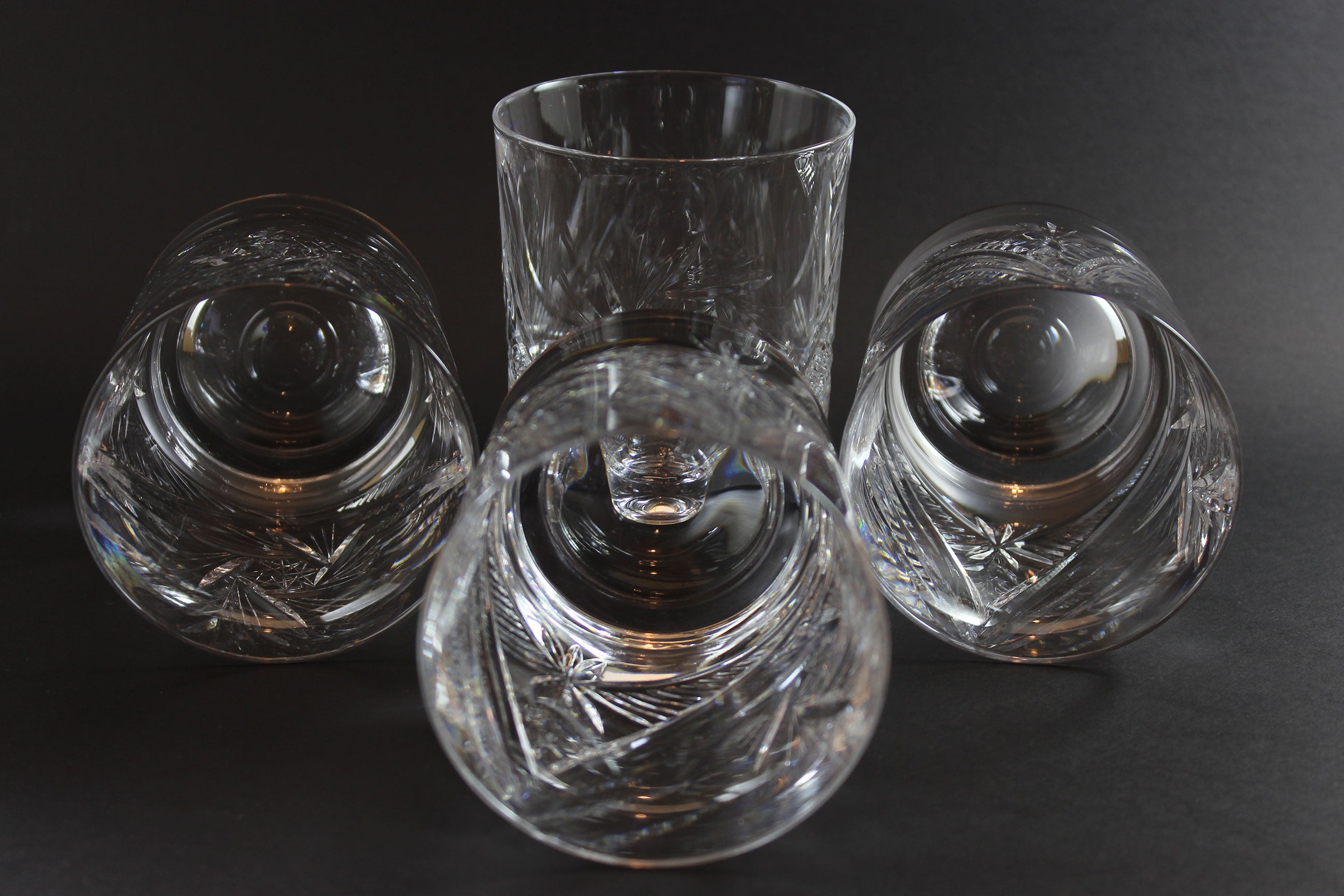 Bohemia Pinwheel Crystal, Old Fashioned Glasses