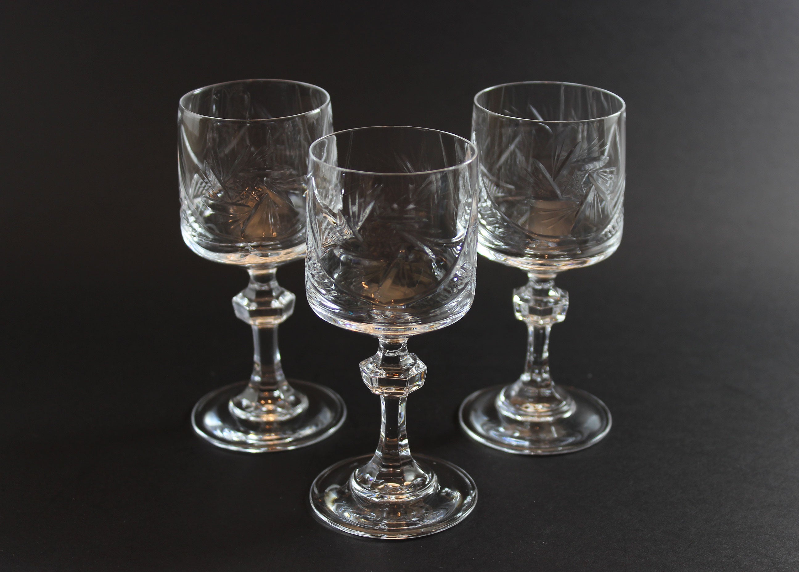 Bohemia Pinwheel Crystal, Small Port or Sherry Glass