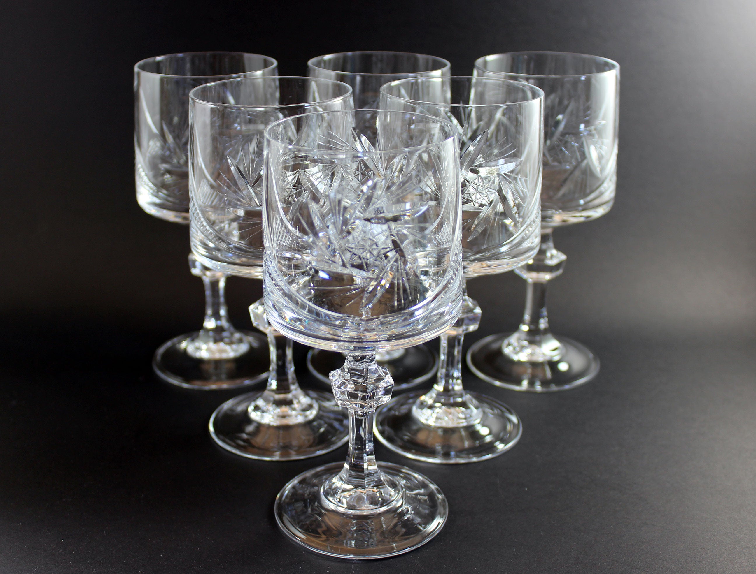 Bohemia Pinwheel Crystal, Red Wine or Water Goblet