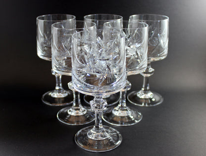 Bohemia Pinwheel Crystal, Red Wine or Water Goblet