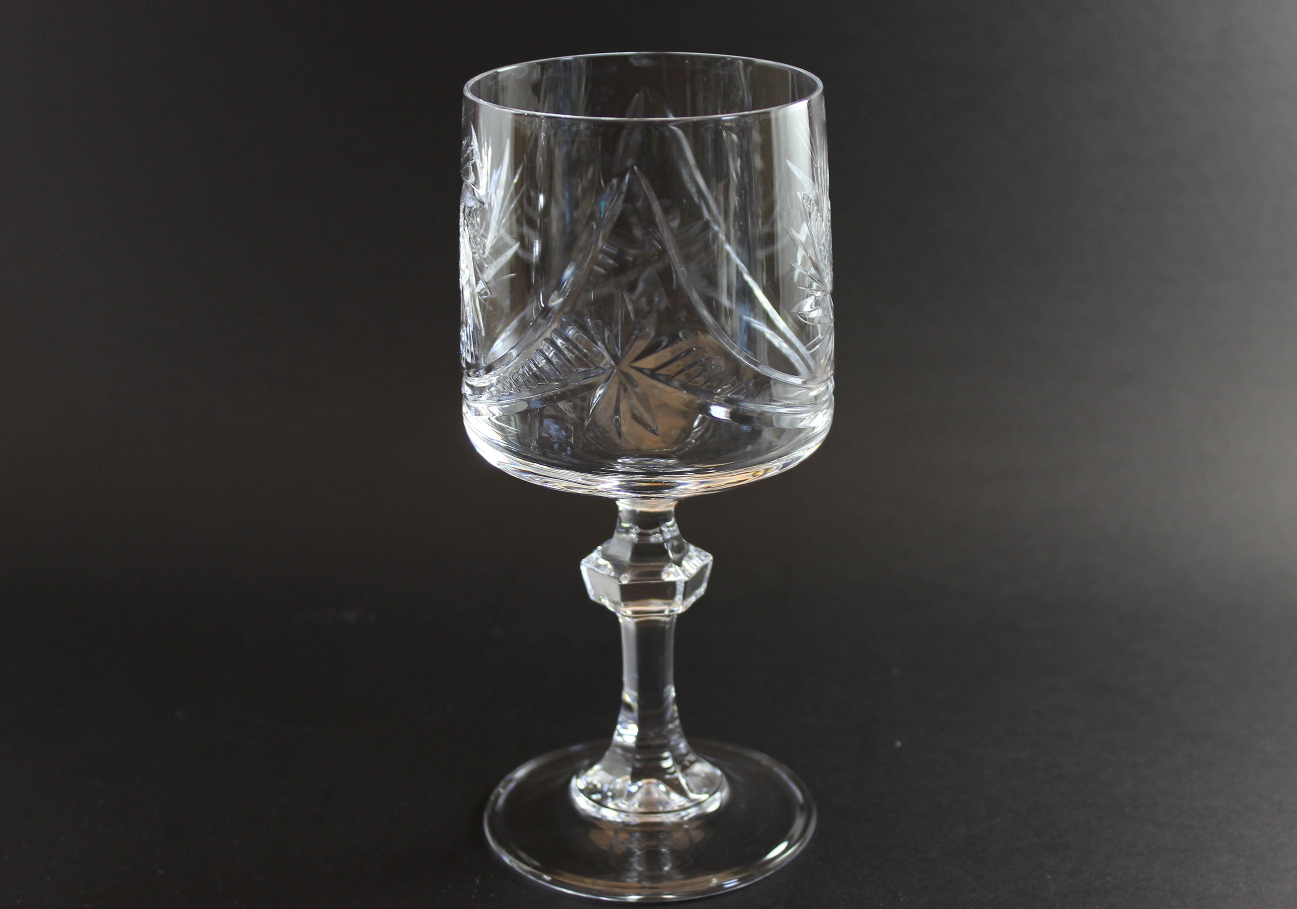 Bohemia Pinwheel Crystal, Red Wine or Water Goblet