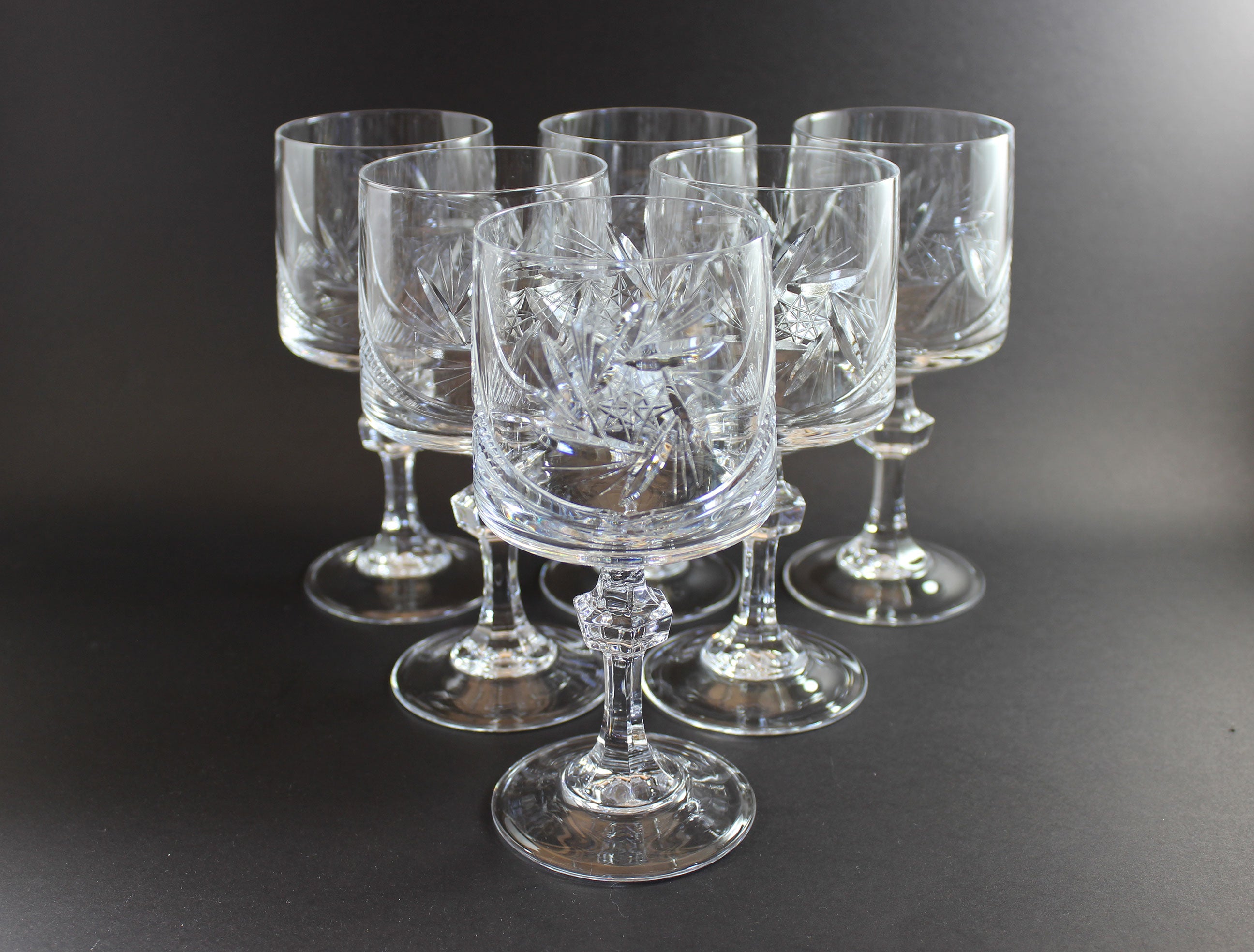 Bohemia Pinwheel Crystal, Red Wine or Water Goblet