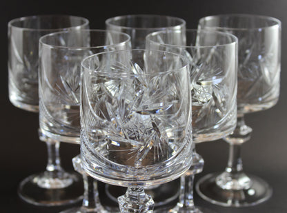 Bohemia Pinwheel Crystal, Red Wine or Water Goblet