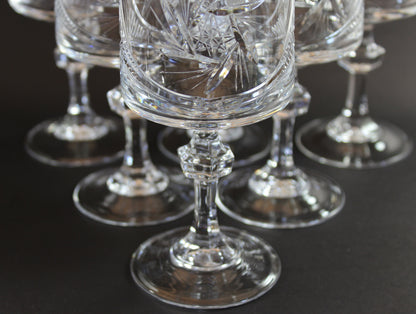 Bohemia Pinwheel Crystal, Red Wine or Water Goblet
