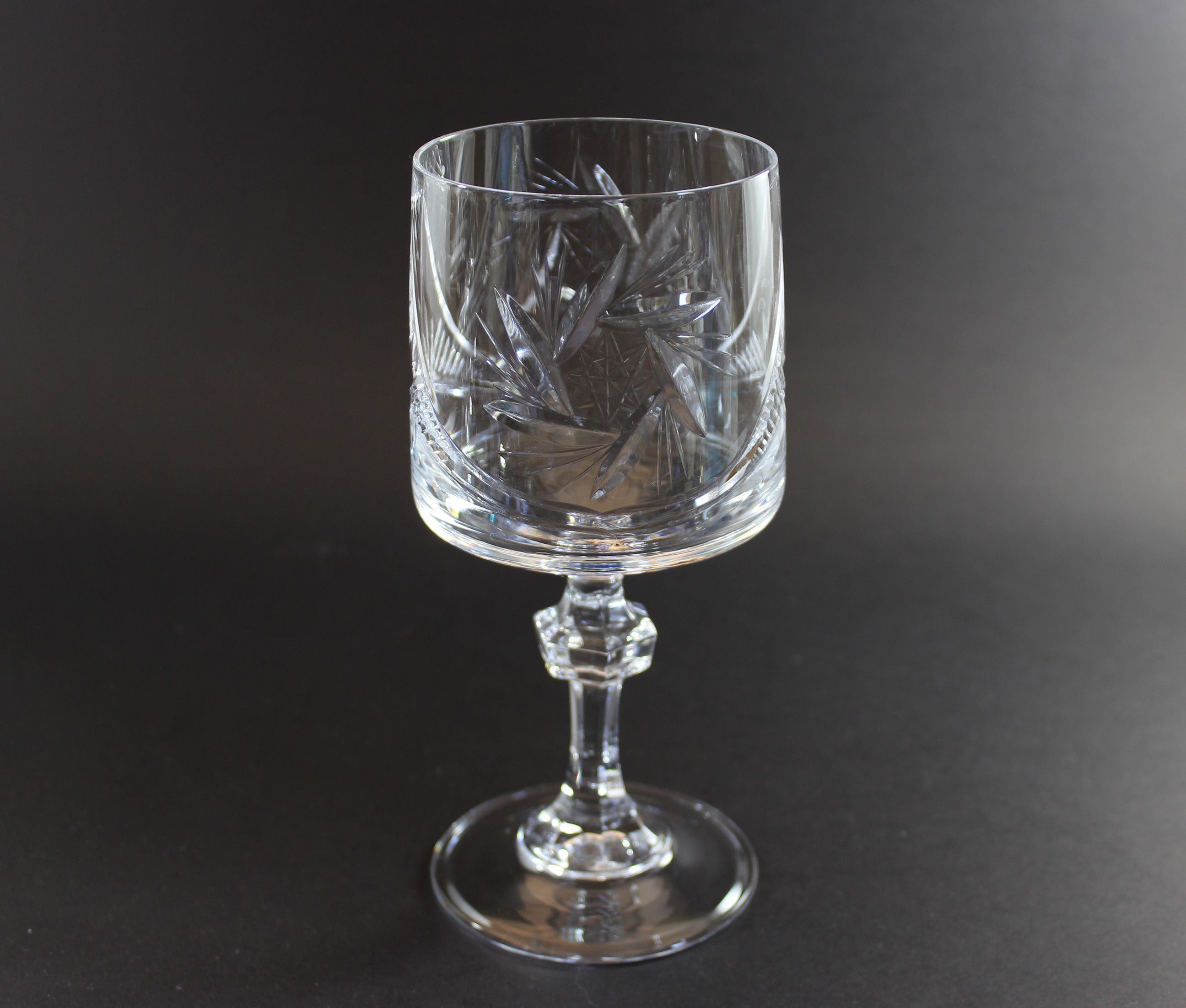 Bohemia Pinwheel Crystal, Red Wine or Water Goblet