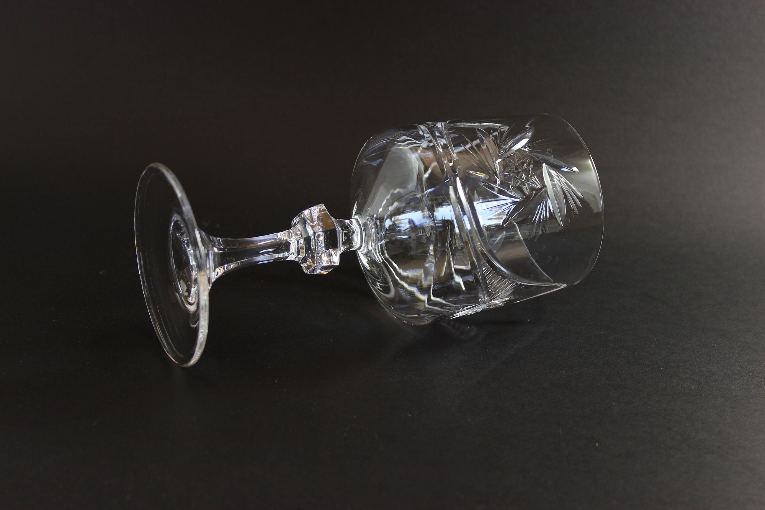 Bohemia Pinwheel Crystal, Red Wine or Water Goblet