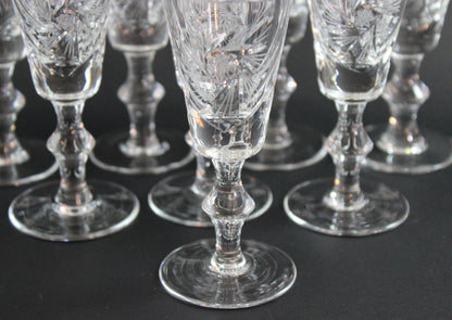 Bohemia, Pinwheel Crystal, Liqueur Glasses