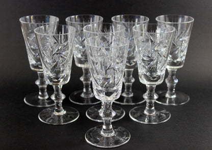 Bohemia, Pinwheel Crystal, Sherry Glasses
