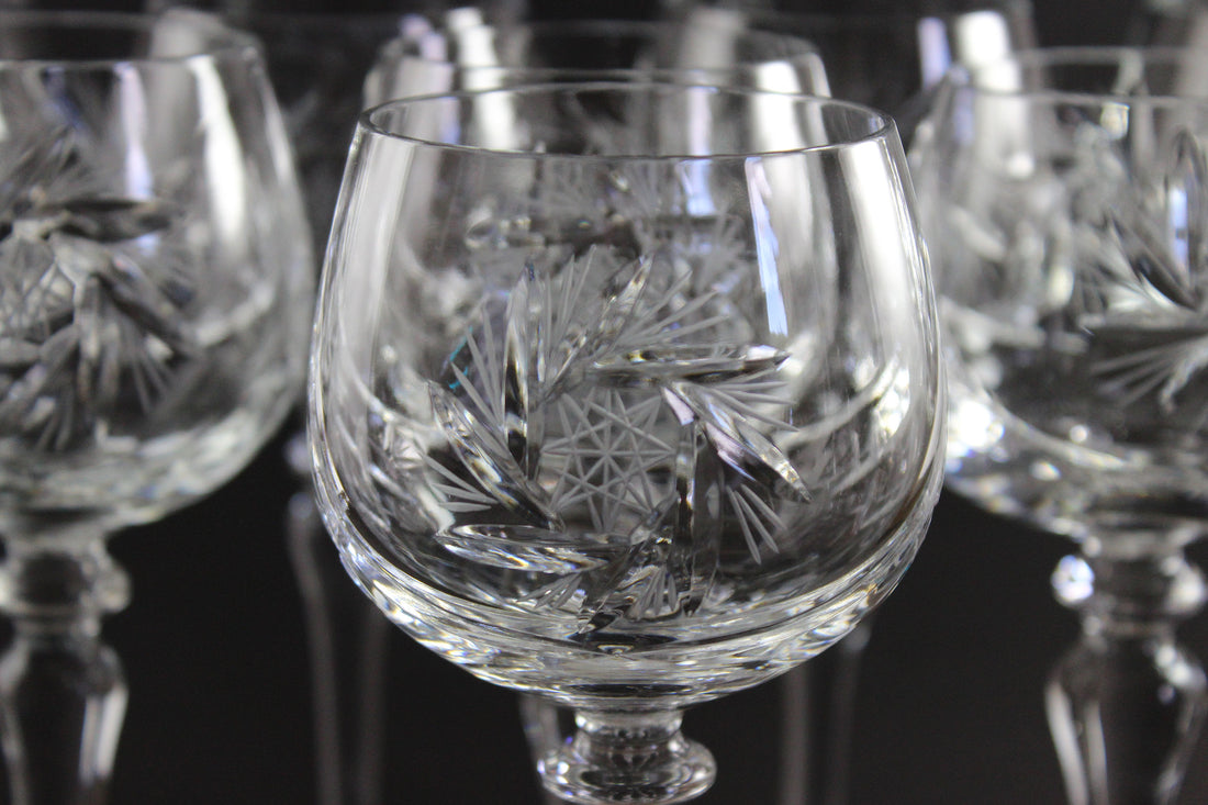 Bohemia, Pinwheel Crystal, Large Wine Hocks