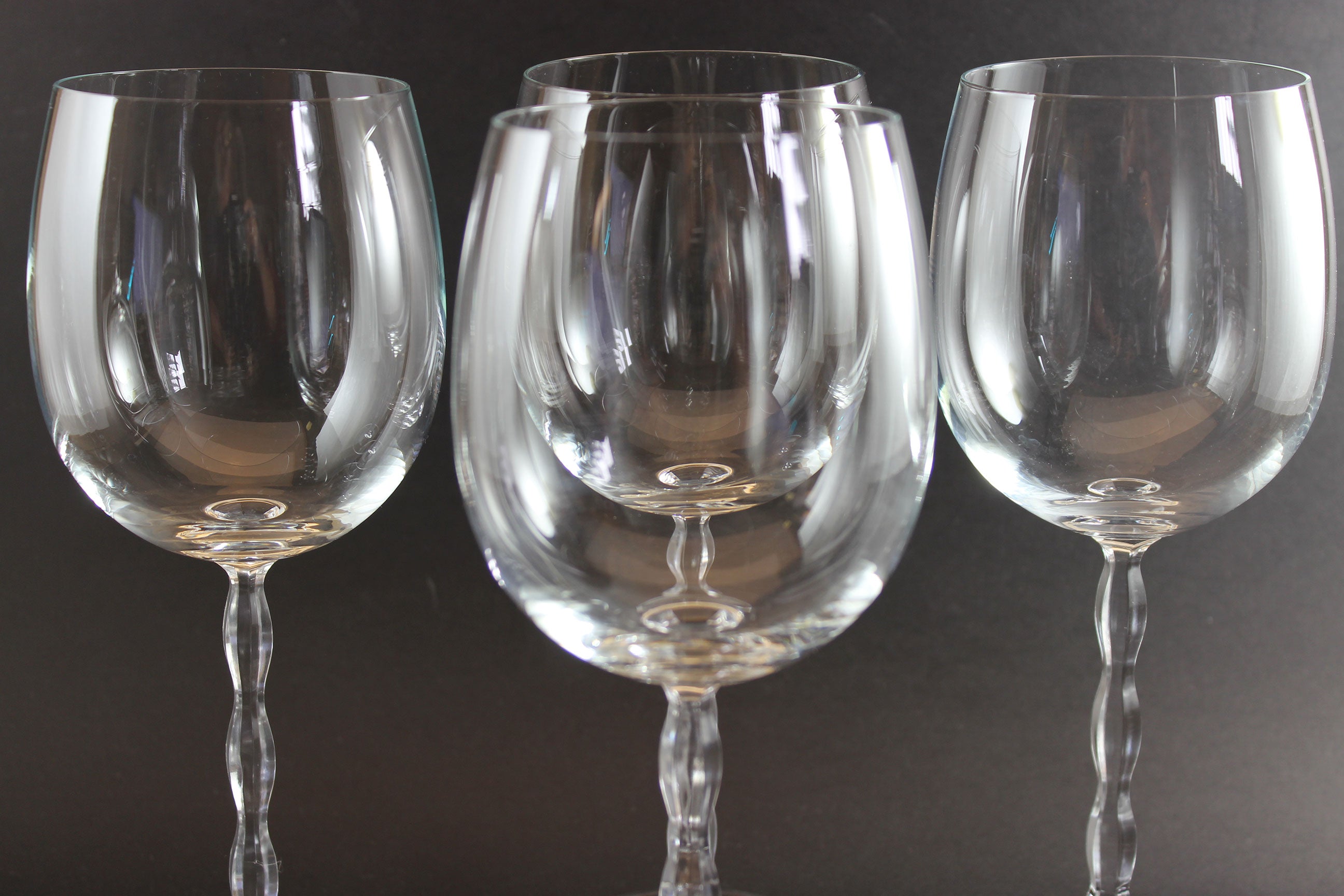 Christopher Stuart Crystal, Opus Pattern, Blown Burgundy Glass
