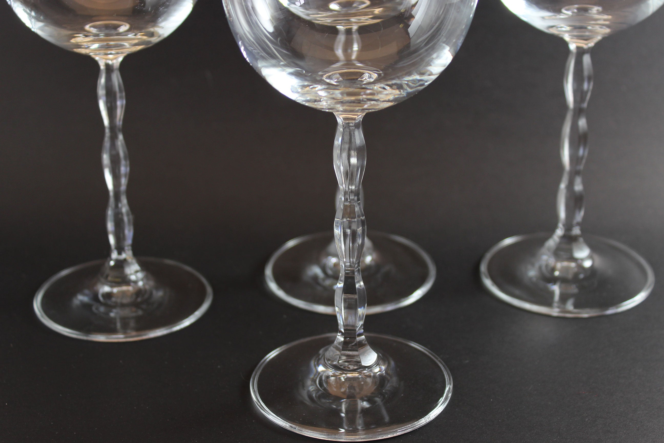 Christopher Stuart Crystal, Opus Pattern, Blown Burgundy Glass