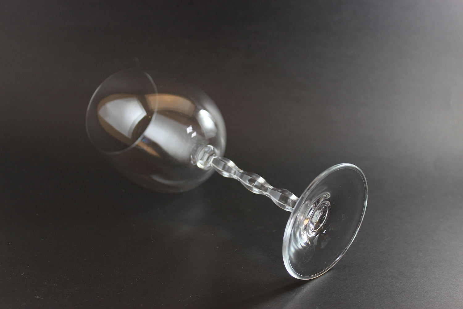 Christopher Stuart Crystal, Opus Pattern, Blown Burgundy Glass