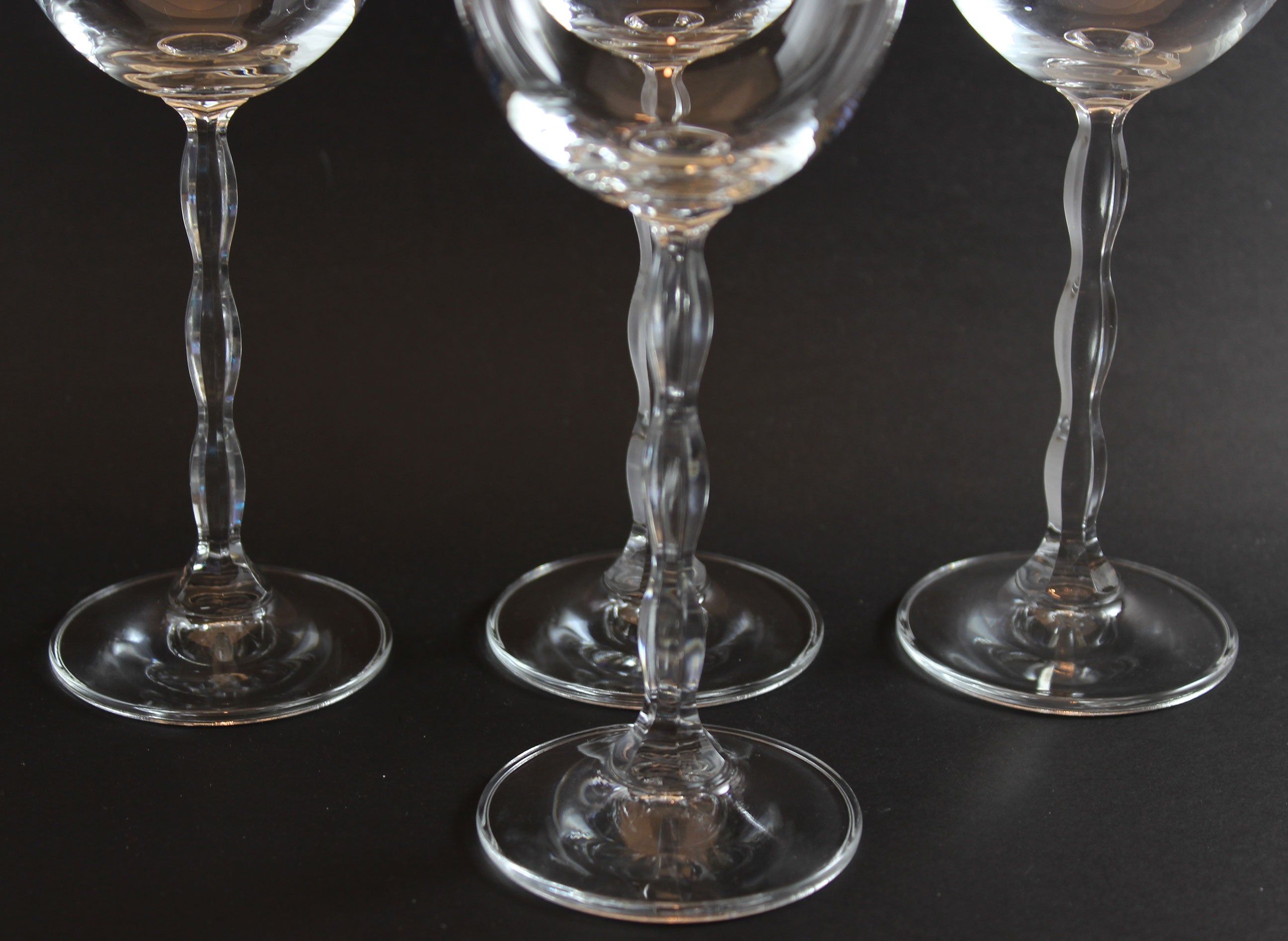 Christopher Stuart Crystal, Opus Pattern, Blown Wine Glass