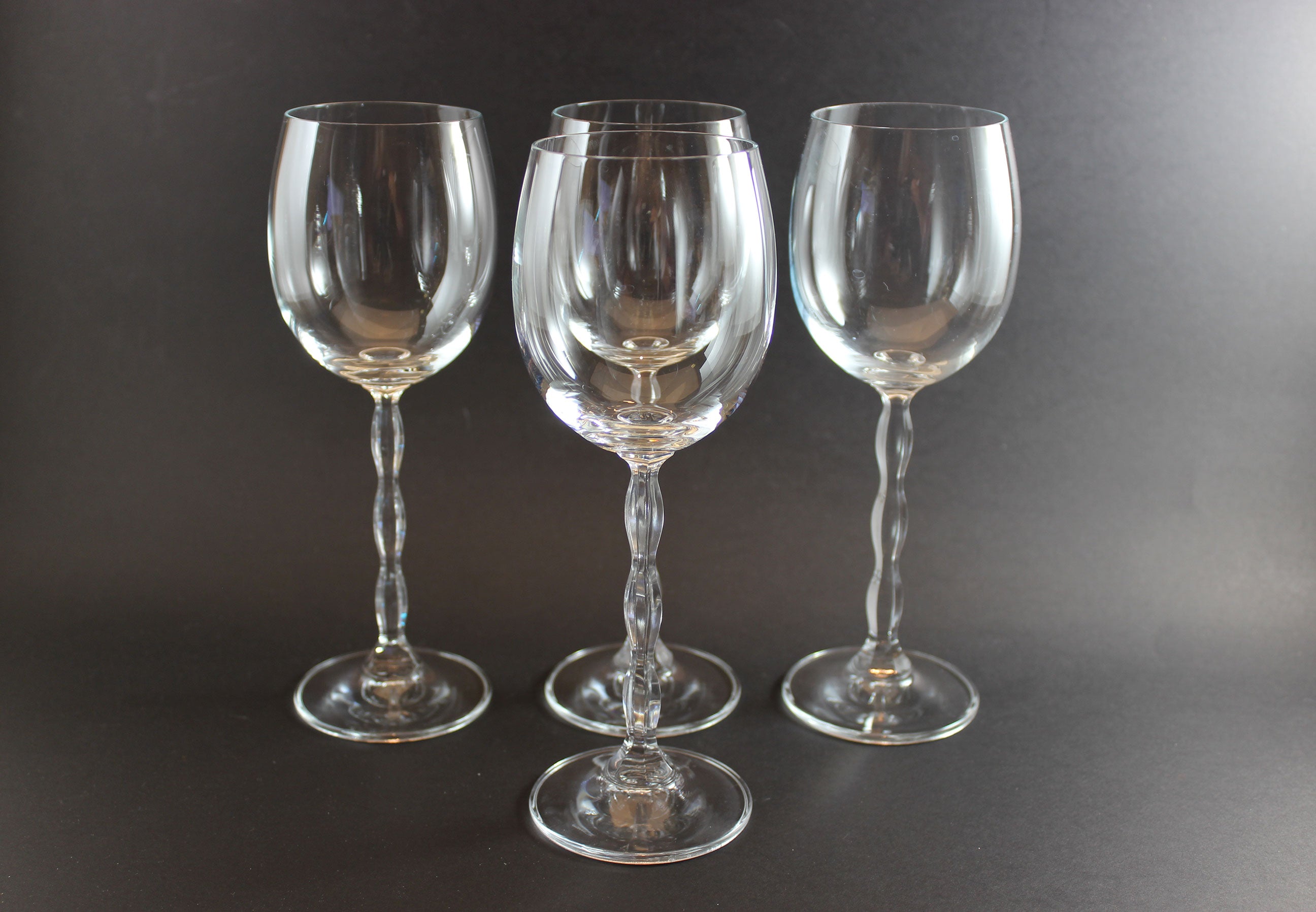 Christopher Stuart Crystal, Opus Pattern, Blown Wine Glass