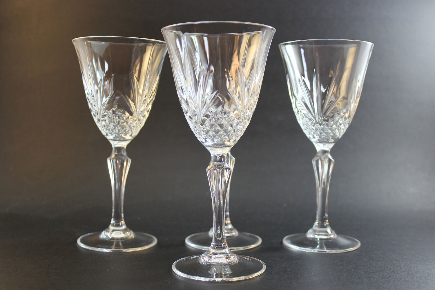 Cristal de Flandre, Salzburg Pattern, Water Goblets