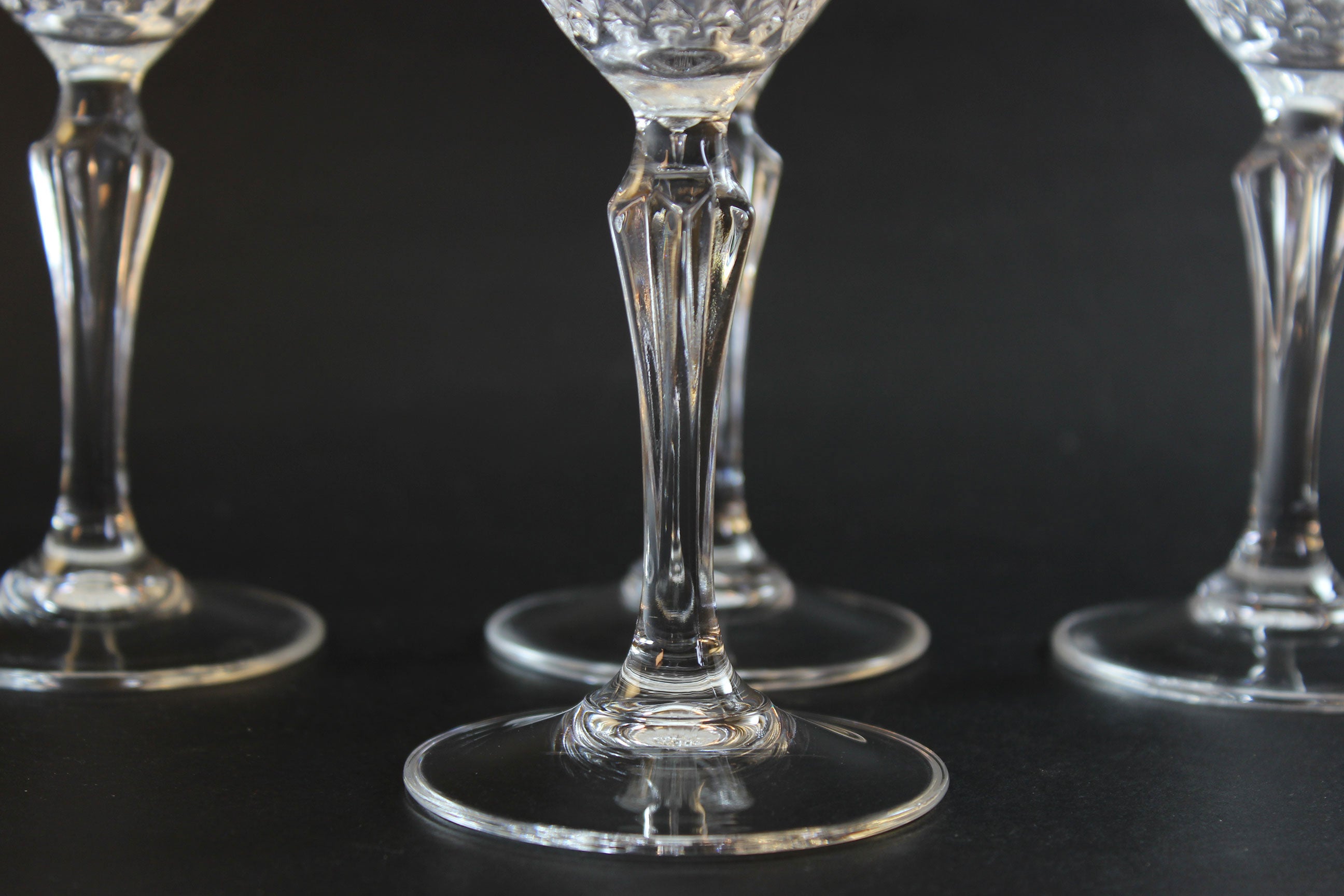 Cristal de Flandre, Salzburg Pattern, Water Goblets