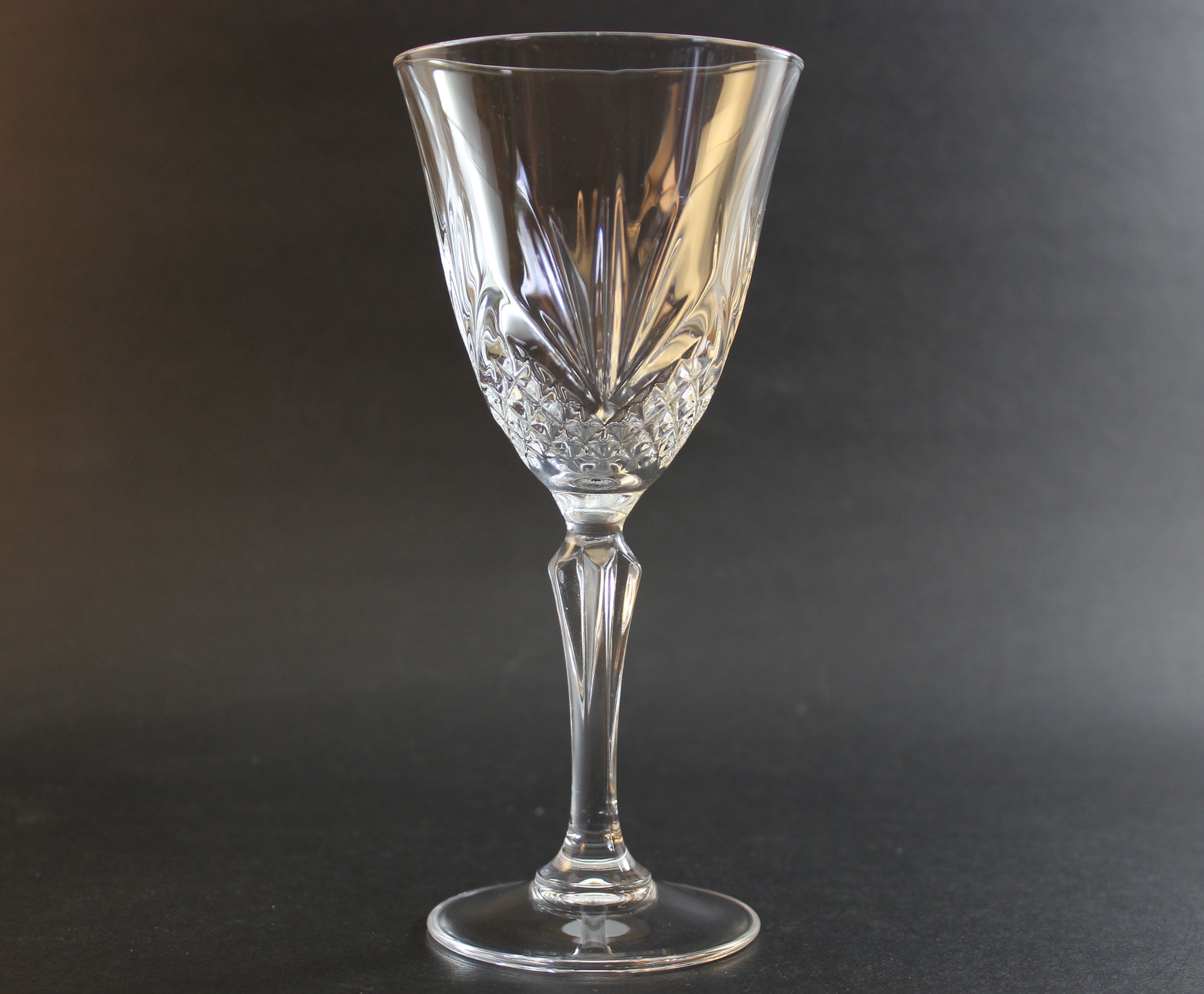 Cristal de Flandre, Salzburg Pattern, Water Goblets