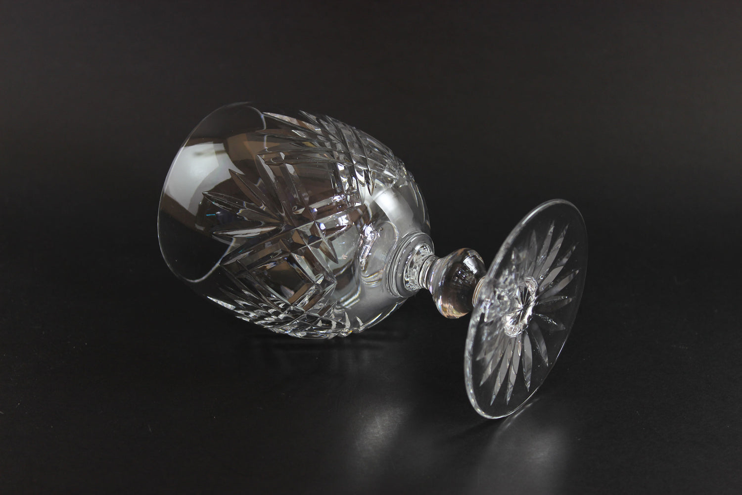 Crystal glass on a black background