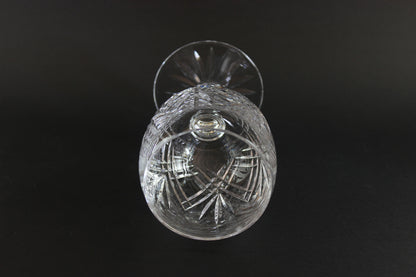 Cut Crystal wine glass on a black background