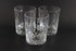 Cut Crystal Whiskey Glass on Black Background