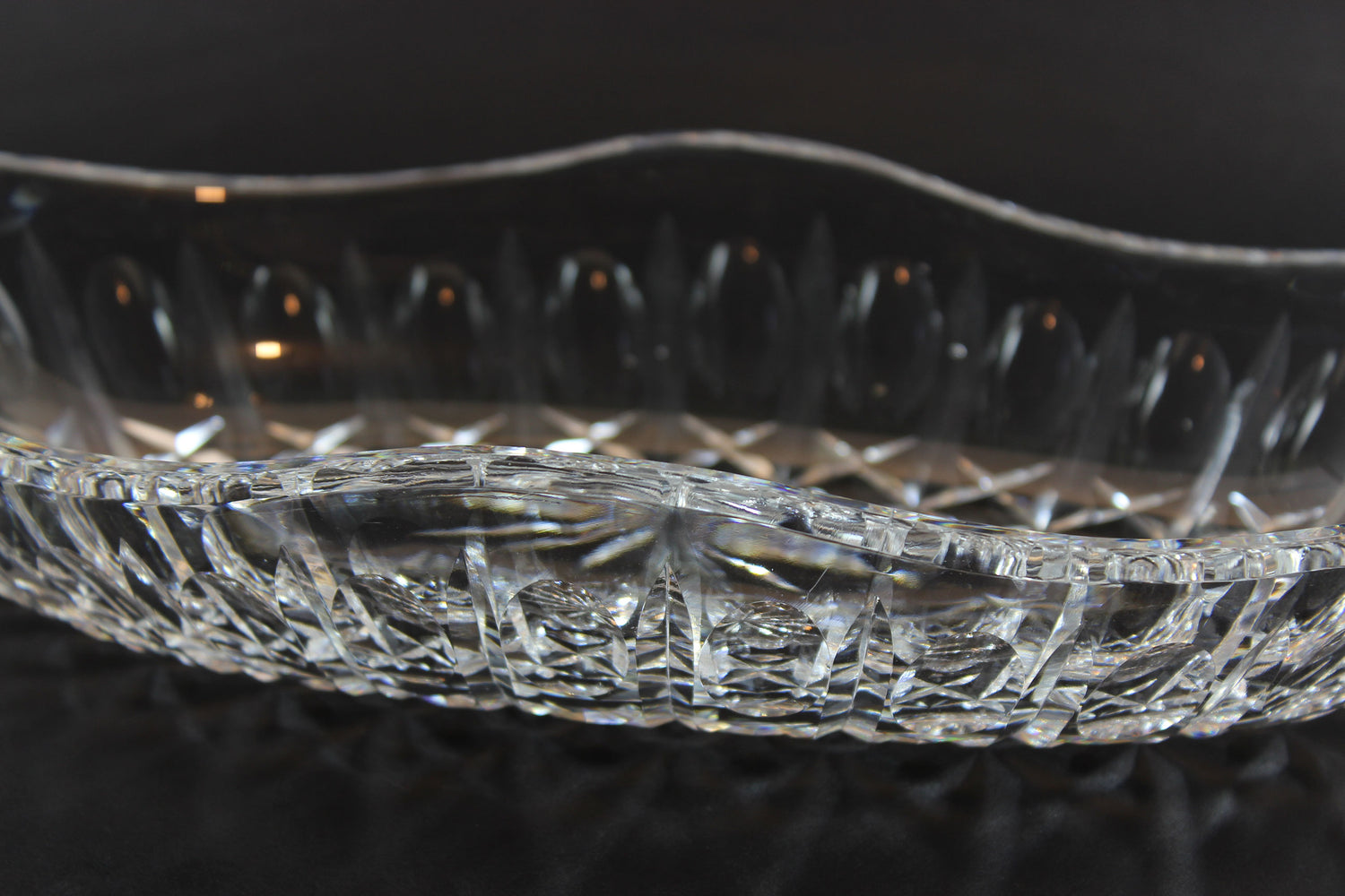 Cross and Olive, Crystal Relish Dish, Edinburgh Crystal