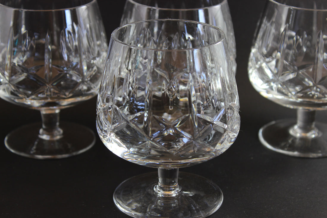 Cross and Olive Crystal, Large Brandy Glasses