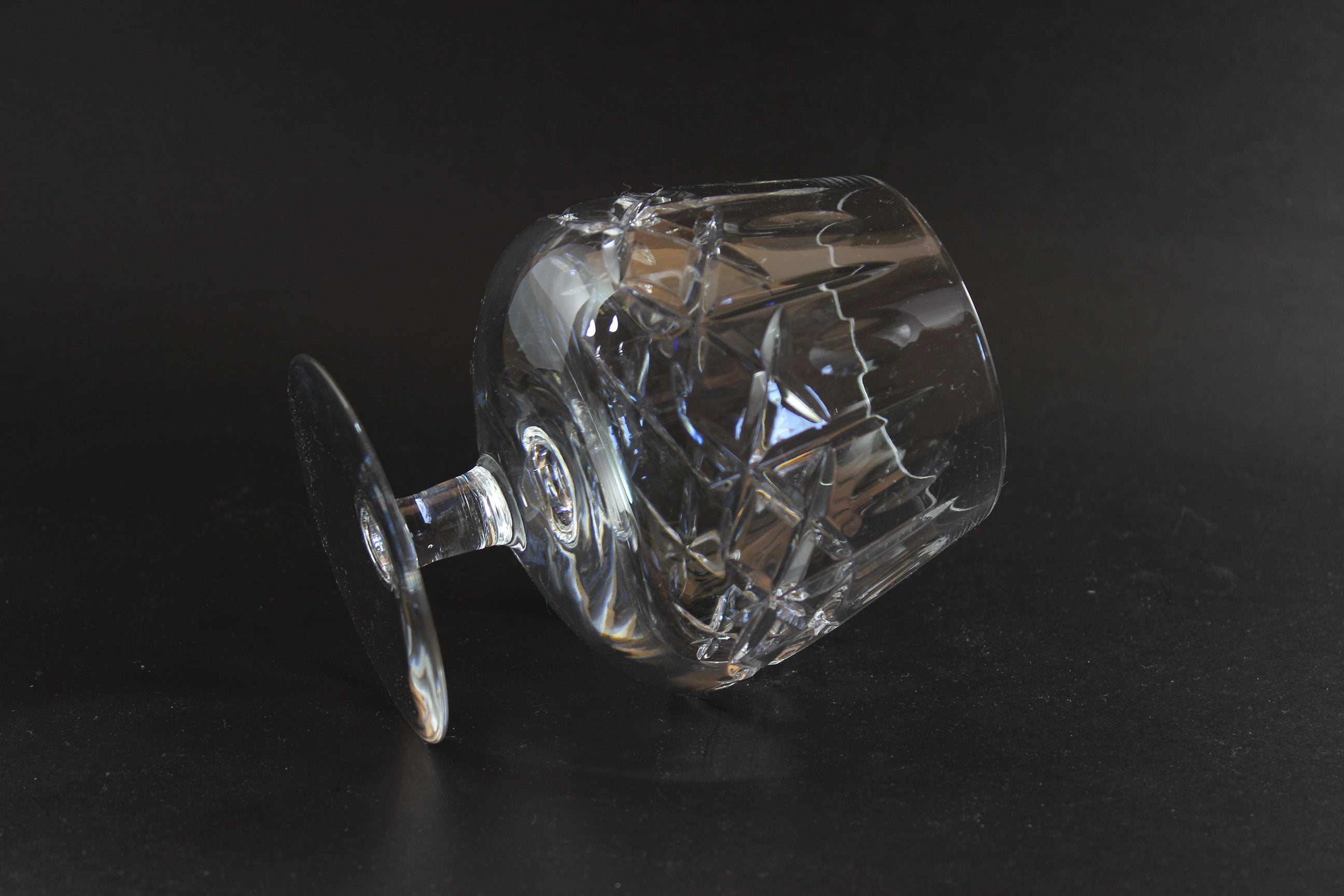 Cross and Olive Crystal, Large Brandy Glasses