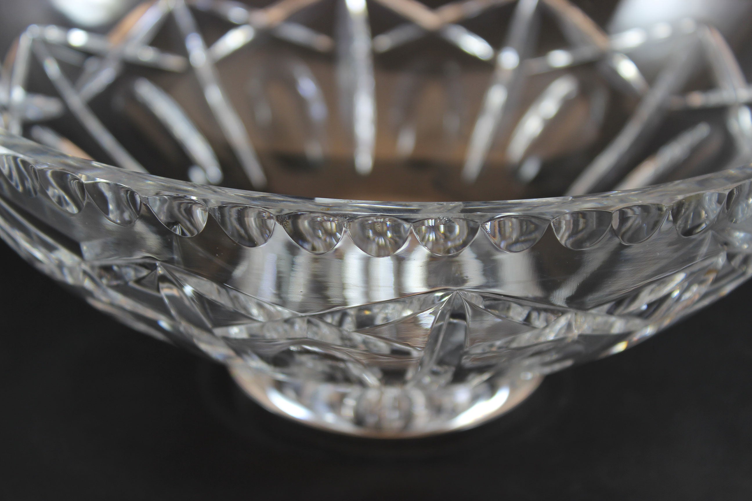 Cross and Olive, Large Crystal Bowl