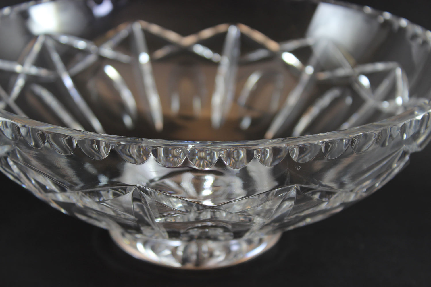 Cross and Olive, Large Crystal Bowl